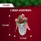 Ornativity Red and White Ornaments - Glitter Red and White Coated Pinecone Ornament with Realistic Holly Leaf and Red Cranberry Berries with Candy String Christmas Tree Decoration Set - Pack of 10